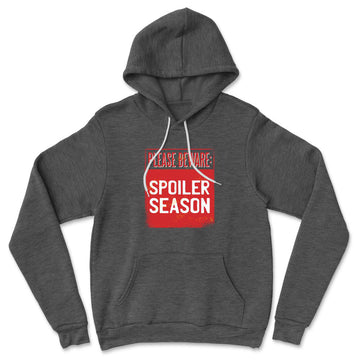 Spoiler Alert Hoodie in Dark Grey Heather color